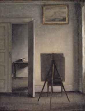 Vilhelm Hammershoi Interior with the Artists Easel oil painting image